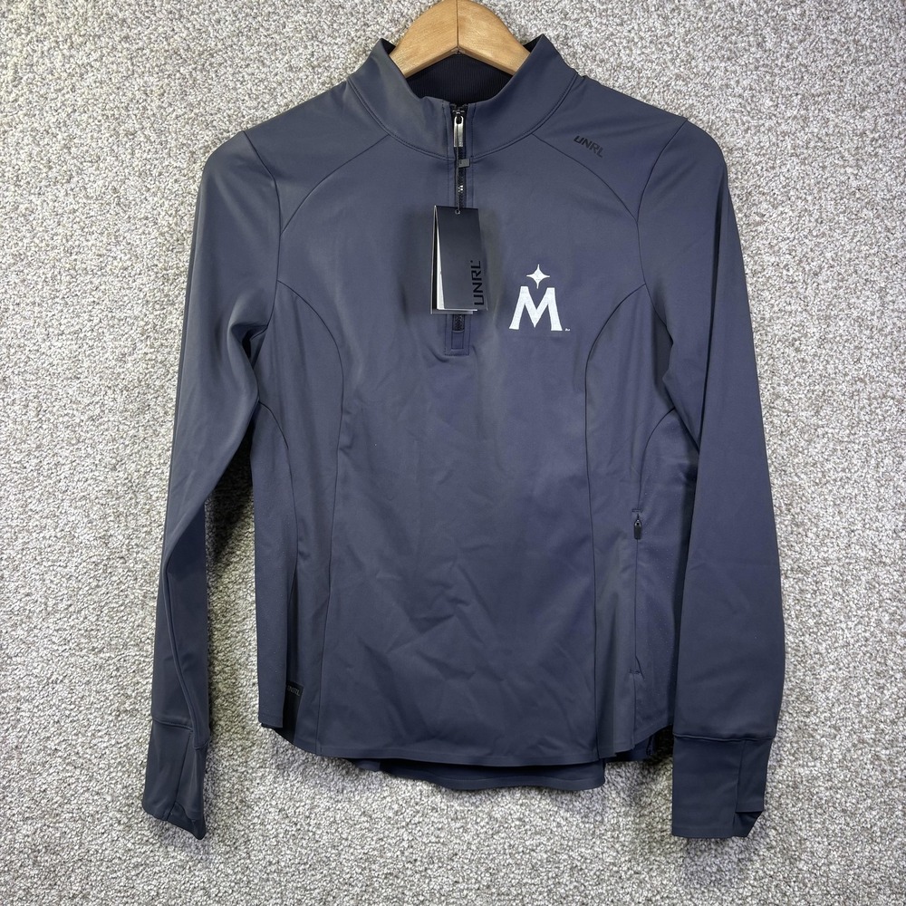 NWT UNRL Minnesota Twins Performa Half-Zip Womens Medium Gray Long Sleeve Rare